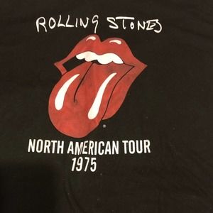 AUTHENTIC ROLLING STONES NORTH AMERICAN TOUR 1975 - T-SHIRT - XL